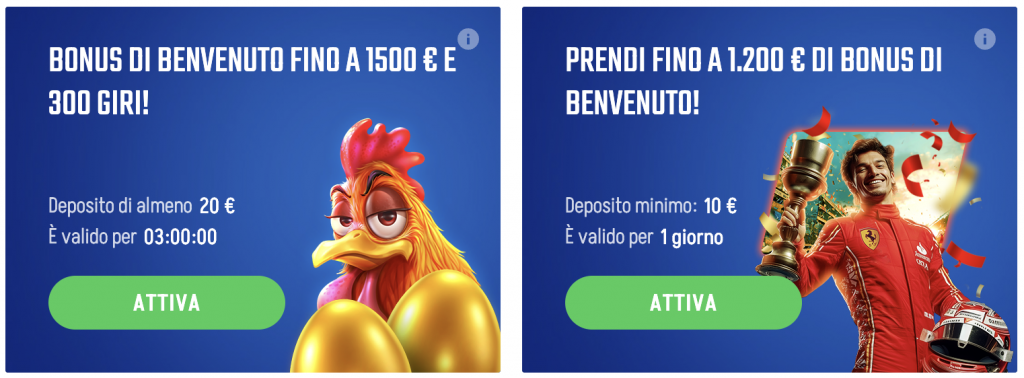 Bonus di Benvenuto Winnita Casino